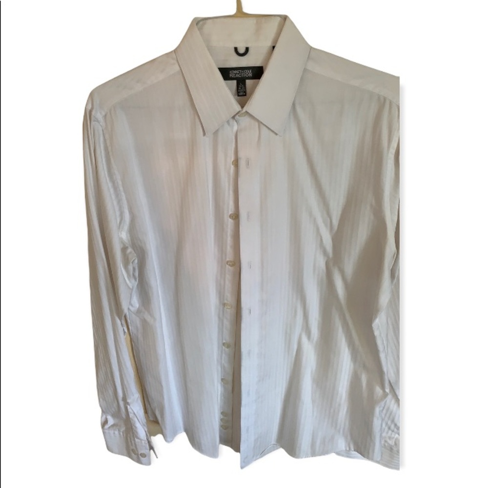 Kenneth Cole Reaction, L, 16.5, 36/37, white dress shirt